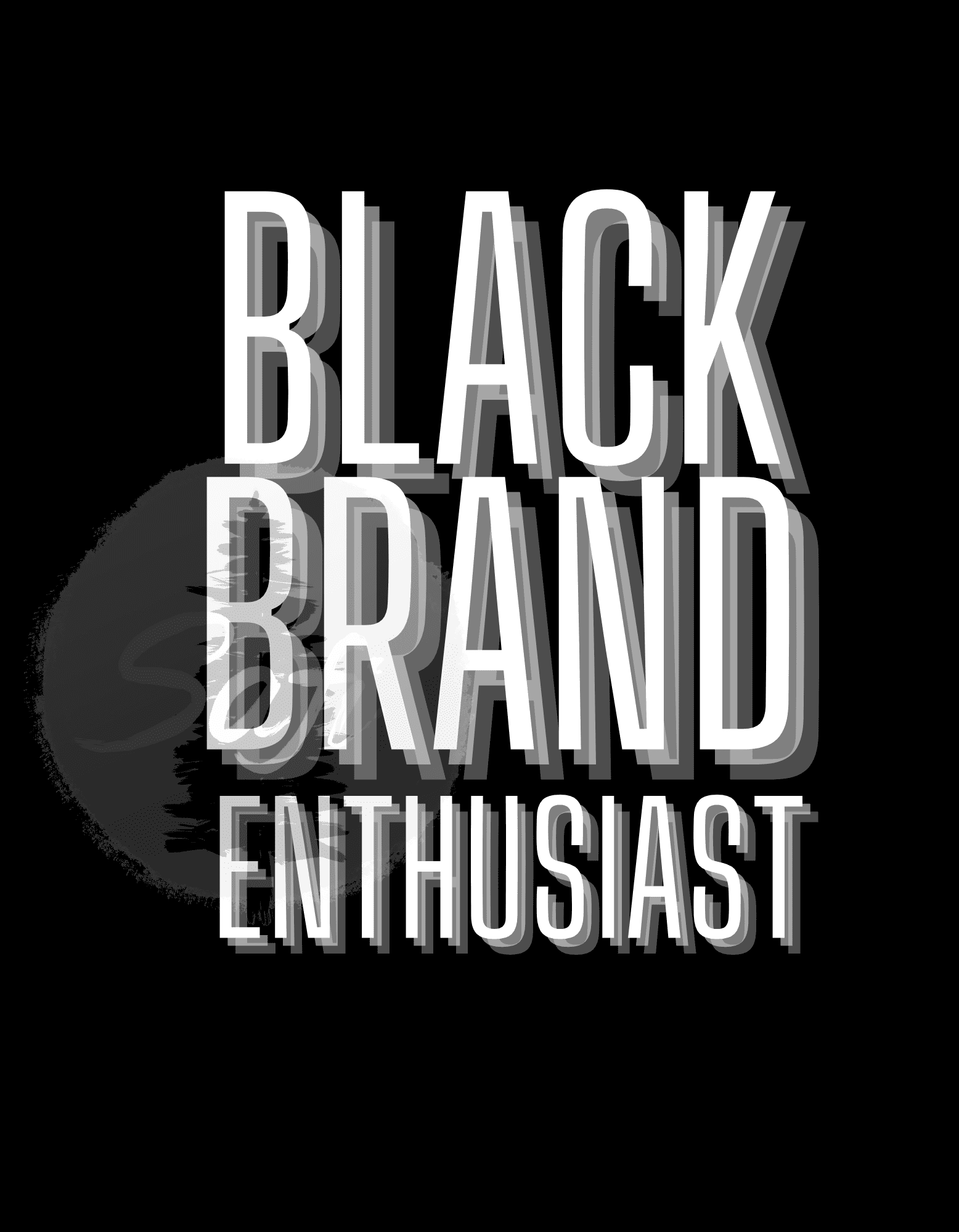Safi Marketplace Black Brand Enthusiast Tshirt on a black background.