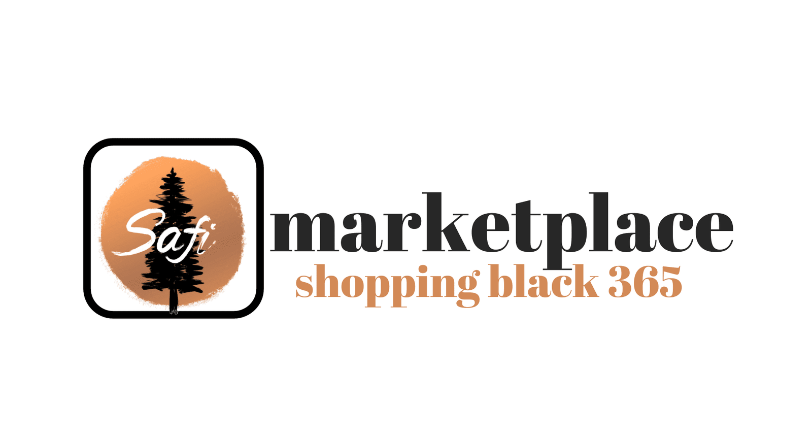 The Safi Marketplace logo for black 365 shopping.