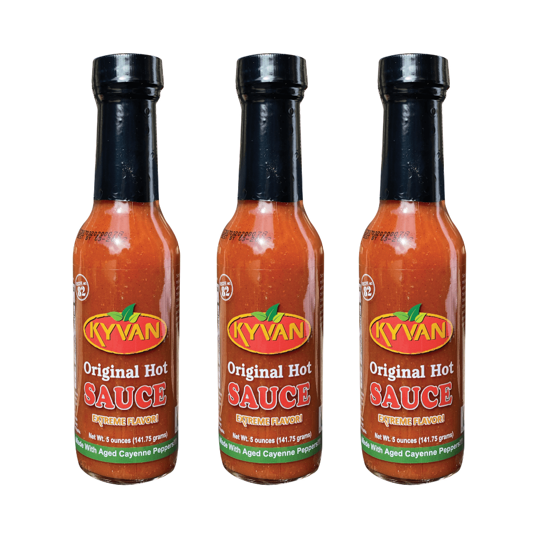 Three bottles of Safi Marketplace hot sauce on a white background.