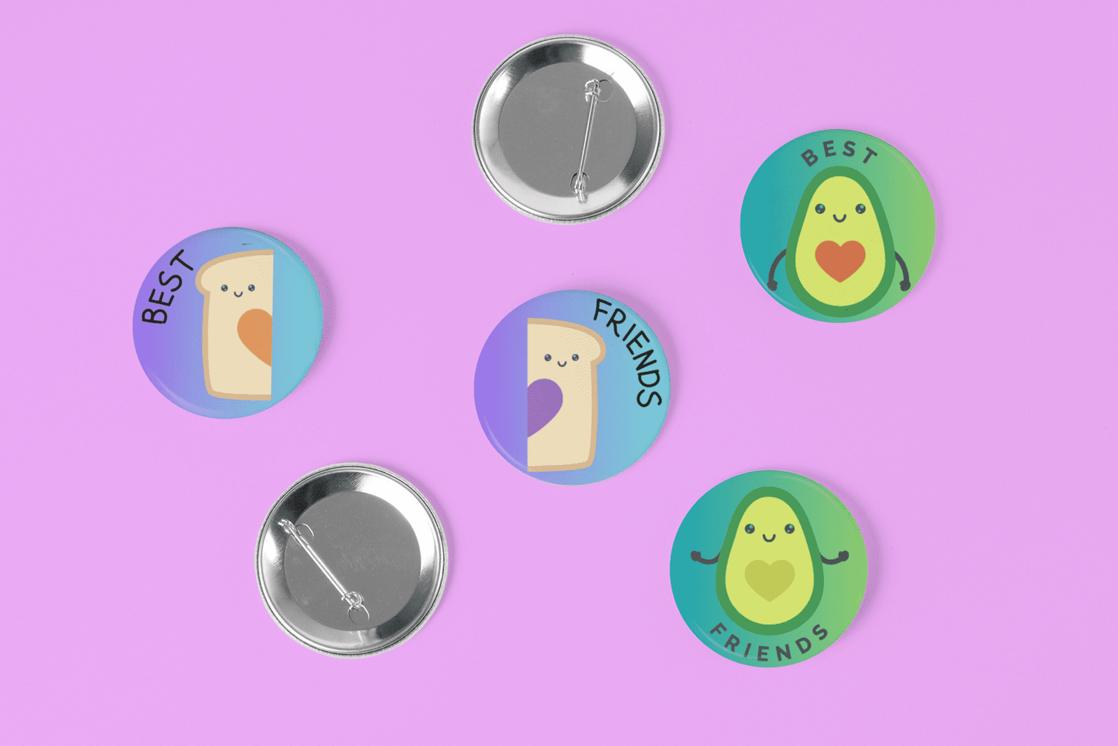 Best friends pin badges, the perfect gift idea.